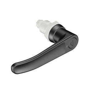 Southco Quarter-Turn Cam Latch, Key Locking (CH751) L-handle, Spring-return Actuator, Not Sealed, Zinc Alloy, Powder Coat, Black