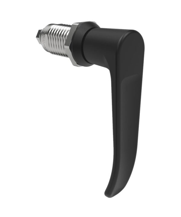 Southco Quarter-Turn Cam Latch, L-Handle, Without Cam, Sealed, Zinc Alloy, Powder Coat, Black