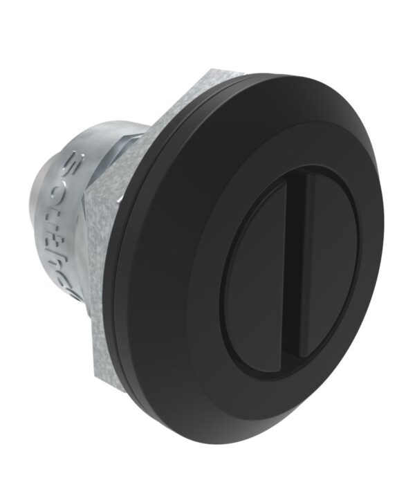 Southco Fixed Grip Cam Latch, Mini, Universal, Slotted Recess, Sealed, Zinc Alloy, Powder Coat, Black
