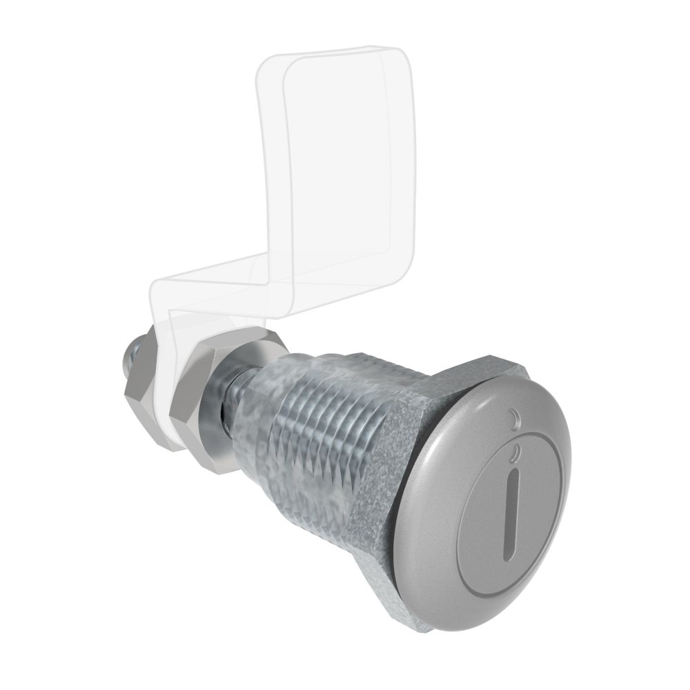 Southco Quarter Turn Compression Latch, Standard Size , Slotted Recess, Zinc Alloy, Powder Coat, Silver