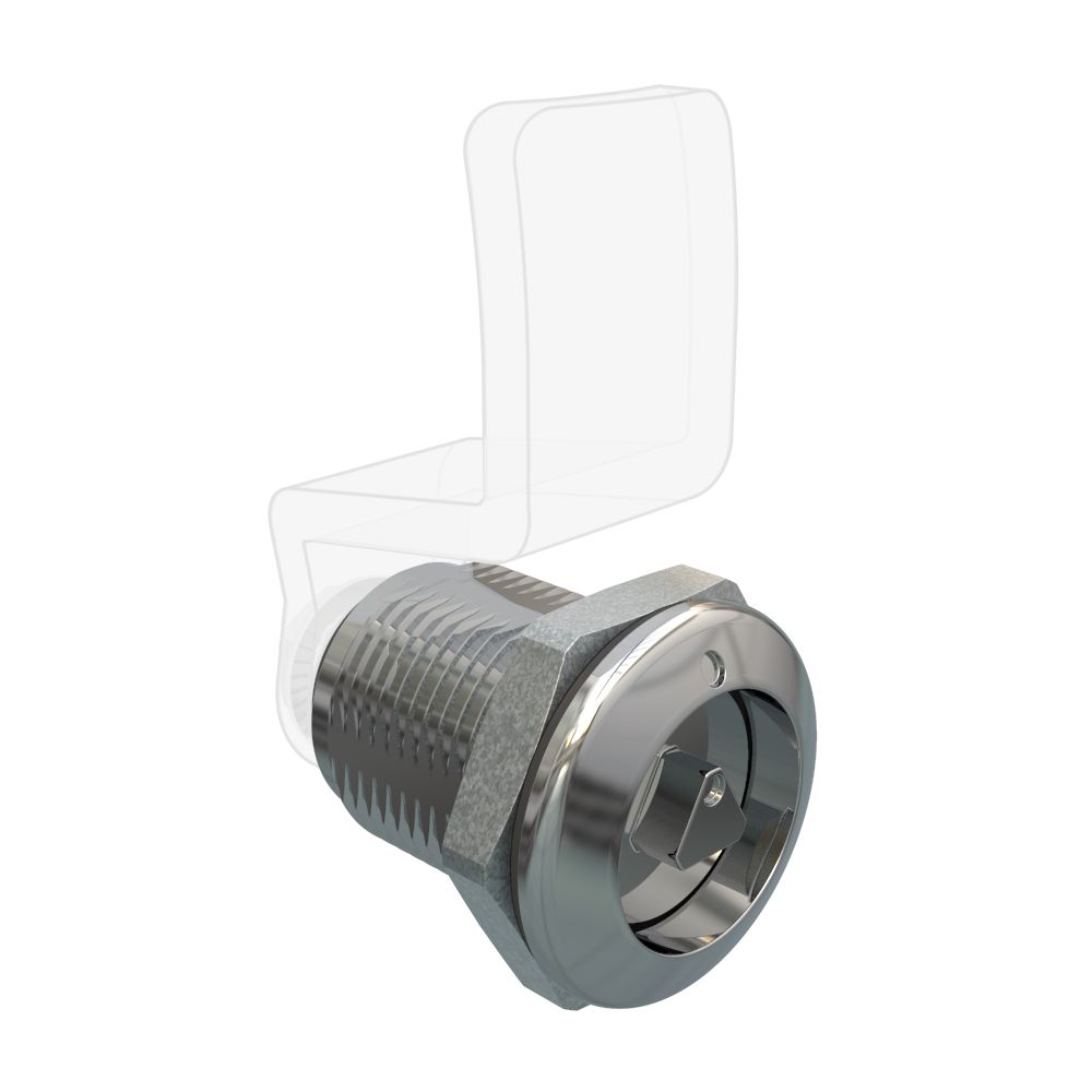 Southco Quarter Turn Compression Latch, Standard Size , 7mm (.28) Triangle, Zinc Alloy, Chrome Plated, Bright