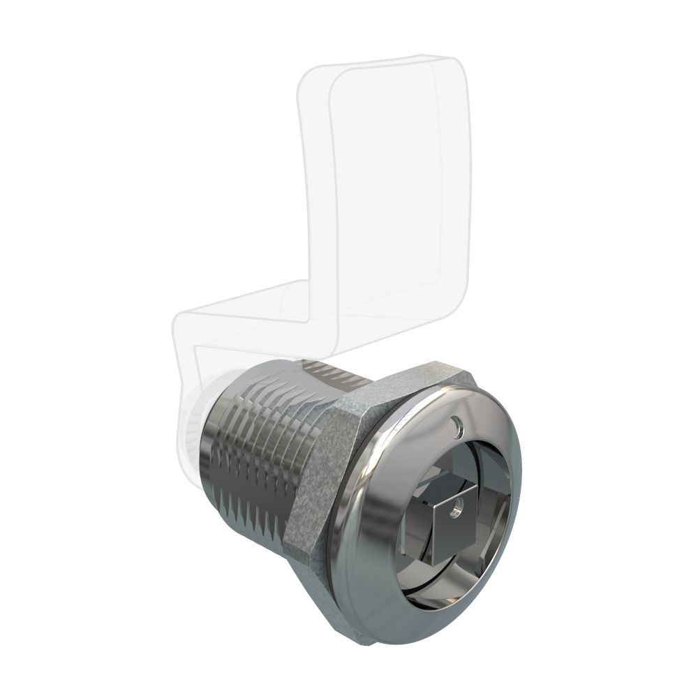 Southco Quarter Turn Compression Latch, Standard Size , 7mm (.28) Square, Zinc Alloy, Chrome Plated, Bright