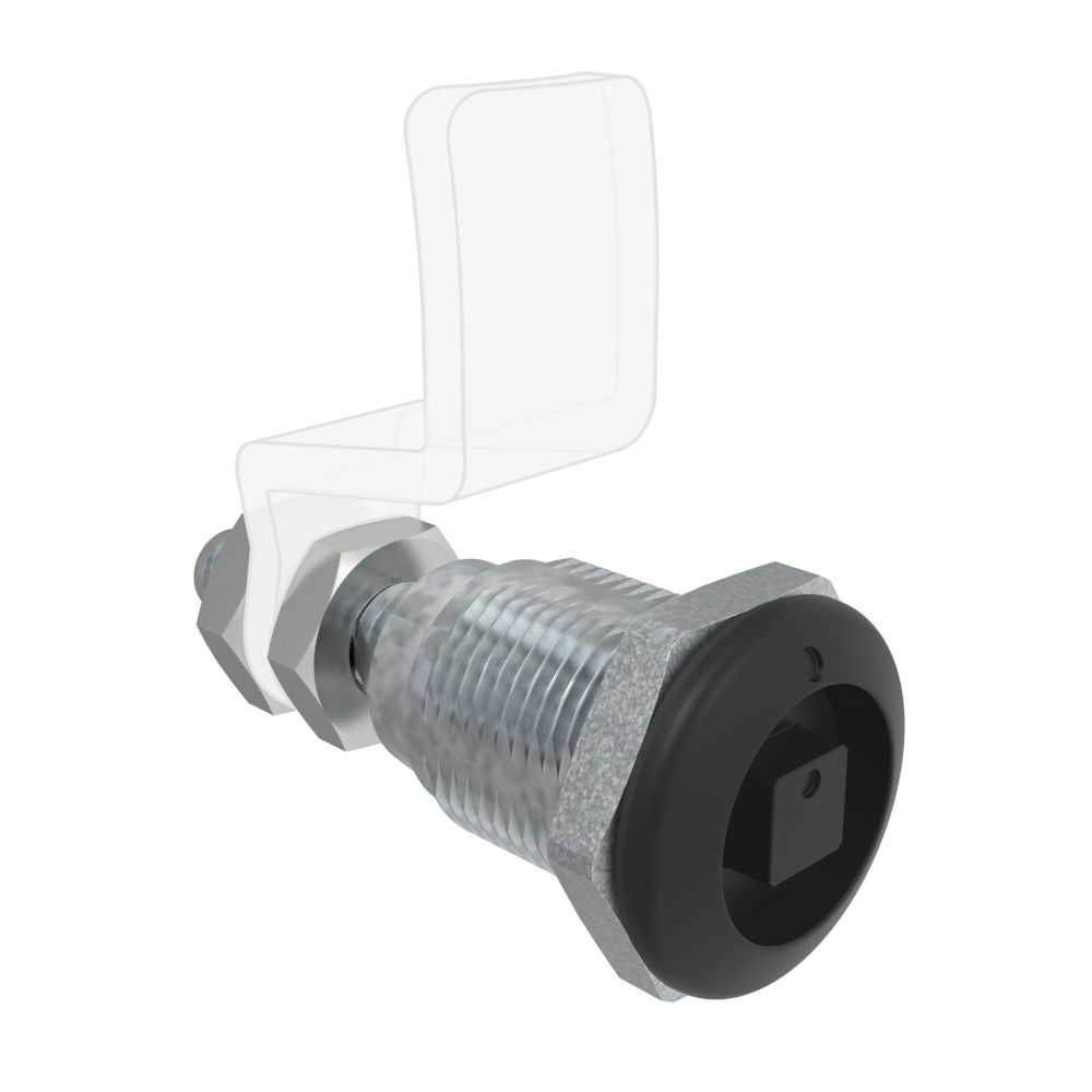 Southco Quarter Turn Compression Latch, Standard Size , 8mm (.32) Square male, Zinc Alloy, Powder Coat, Black