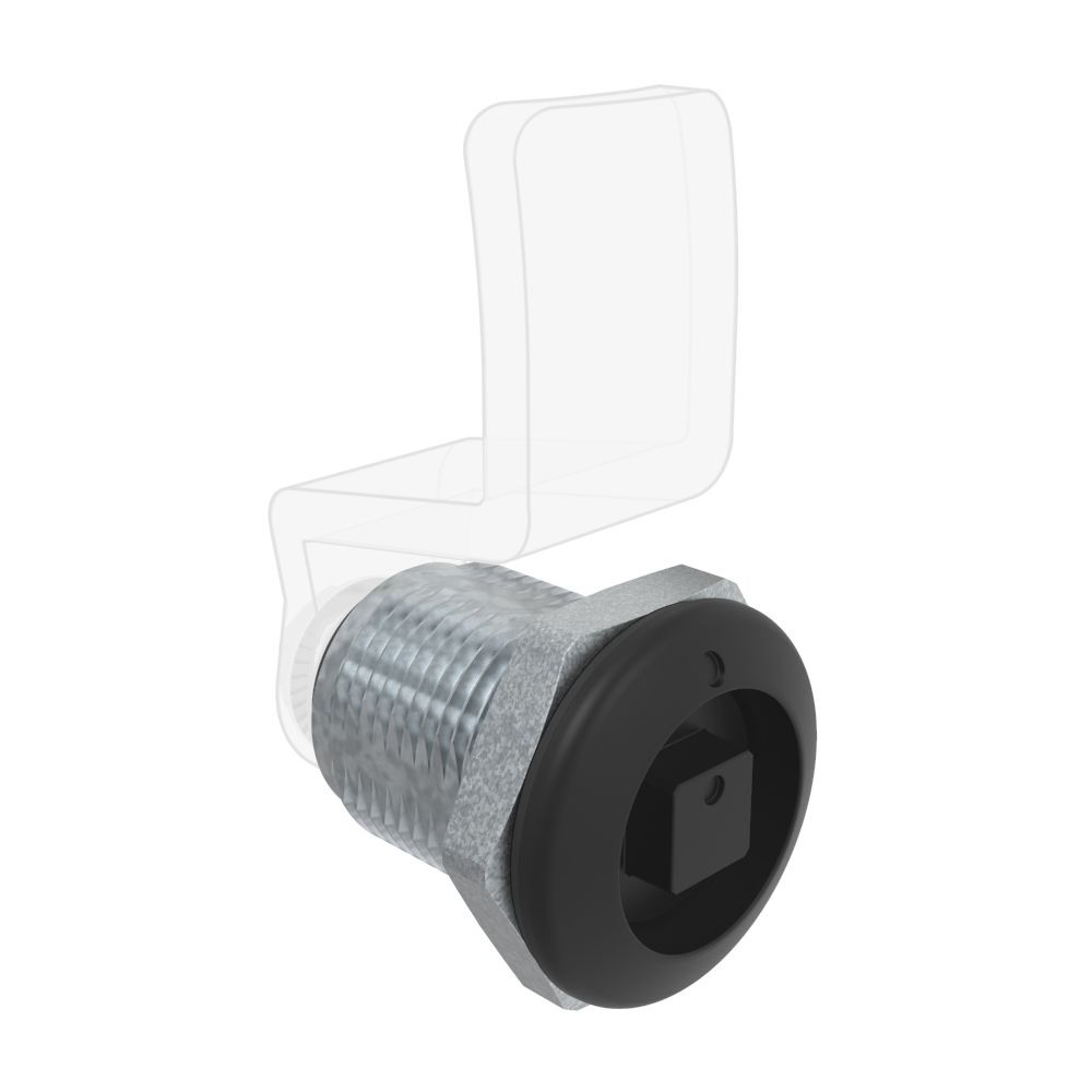 Southco Quarter Turn Compression Latch, Standard Size , 8mm (.32) Square male, Zinc Alloy, Powder Coat, Black