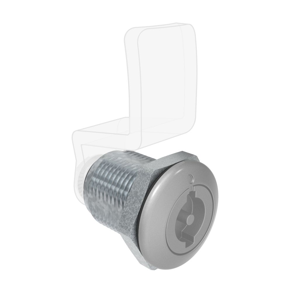Southco Quarter Turn Compression Latch, Standard Size , 3mm (.11) Double bit, Zinc Alloy, Powder Coat, Silver