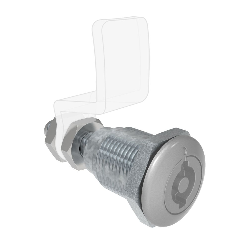 Southco Quarter Turn Compression Latch, Standard Size , 5mm (.19) Double bit, Zinc Alloy, Powder Coat, Silver