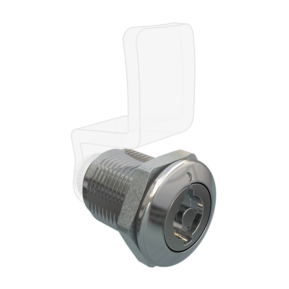 Southco Quarter Turn Compression Latch, Standard Size , 5mm (.19) Double bit, Zinc Alloy, Chrome Plated, Bright