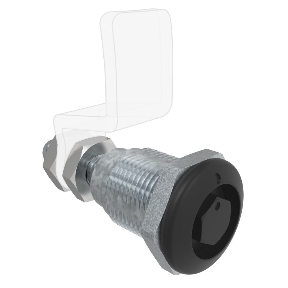 Southco Quarter Turn Compression Latch, Standard Size , Bellcore 216, Zinc Alloy, Powder Coat, Black