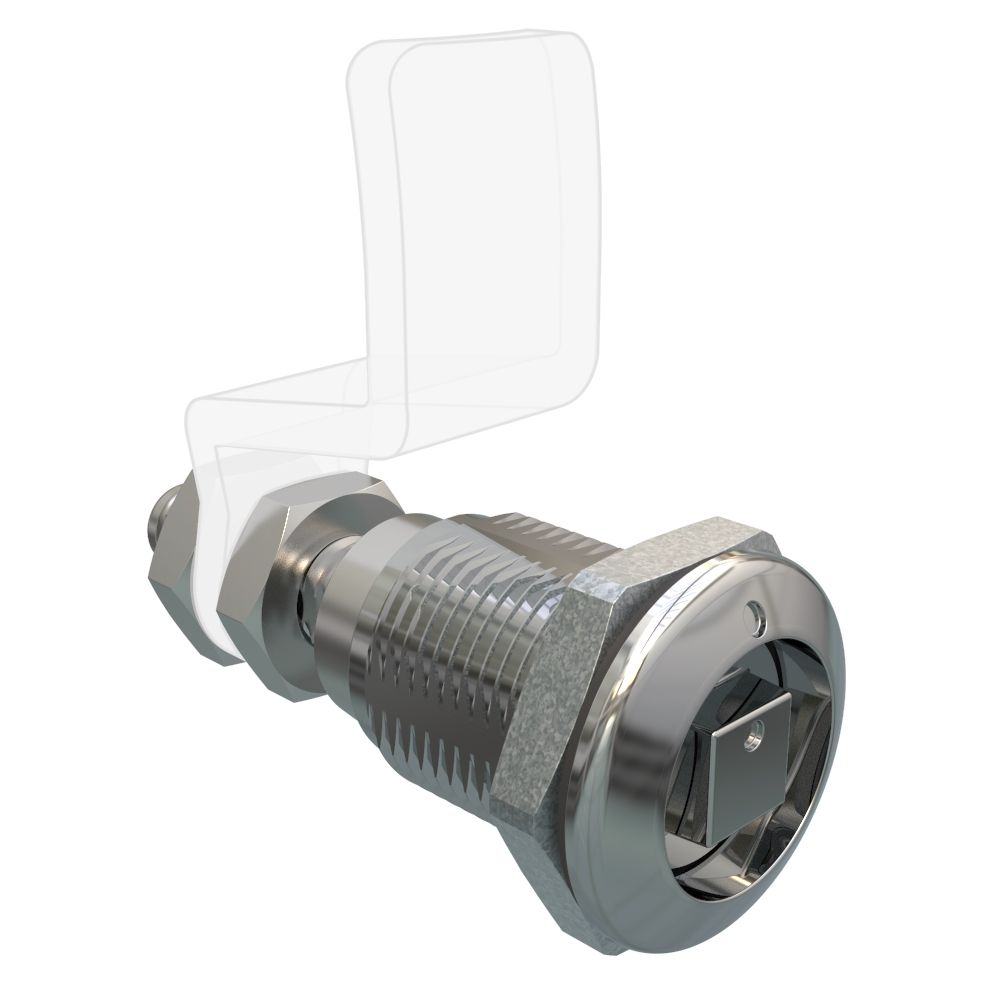 Southco Quarter Turn Compression Latch, Standard Size , Railway standard, Zinc Alloy, Chrome Plated, Bright