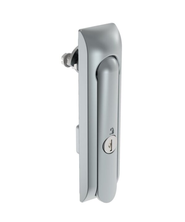 Southco Swinghandle Latch, Without Padlock Hasp, Use with Linear Actuator, CH 751 Key (2 Keys Included), Non-Sealed, Zinc Alloy, Satin Chrome Plated