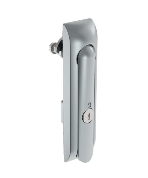 Southco Swinghandle Latch, Without Padlock Hasp, Use with Linear Actuator, CH 333 Key, Non-Sealed, Zinc Alloy, Satin Chrome Plated