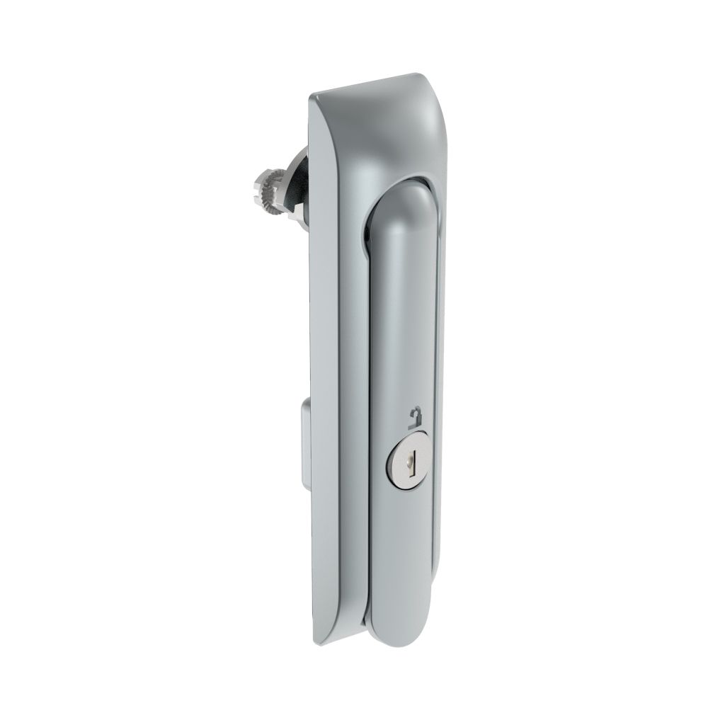 Southco Swinghandle Latch, Without Padlock Hasp, Use with Linear Actuator, CH 333 Key, Non-Sealed, Zinc Alloy, Satin Chrome Plated