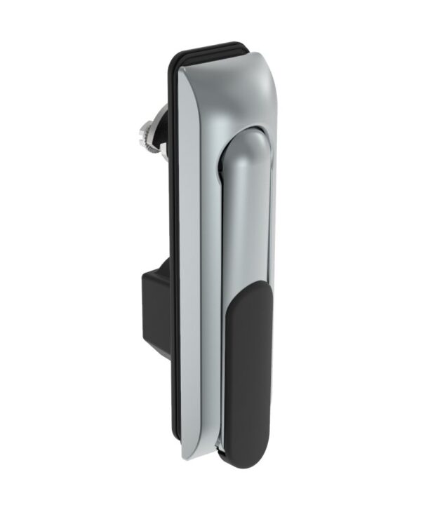 Southco Swinghandle Latch, Medium Size - 125 mm (4.92 in), Without Padlock Hasp, Use with Linear Actuator, 3 mm Double Bit DIN, Sealed, Zinc Alloy, Satin Chrome Plated