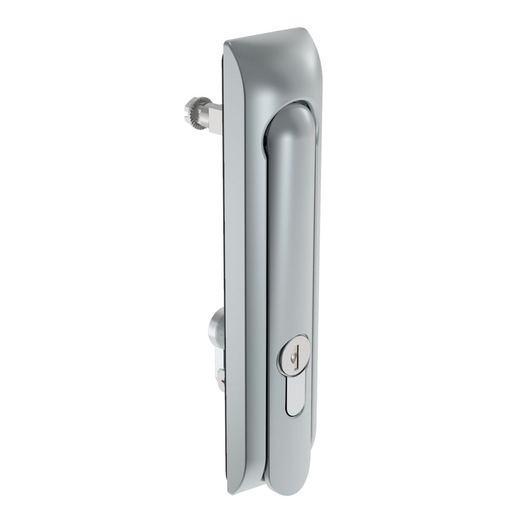 Southco Swinghandle Latch, Large Size - 150 mm (5.9 in), Without Padlock Hasp, Use with Linear Actuator, CH 300 Key DIN, Non-Sealed, Zinc Alloy, Satin Chrome Plated