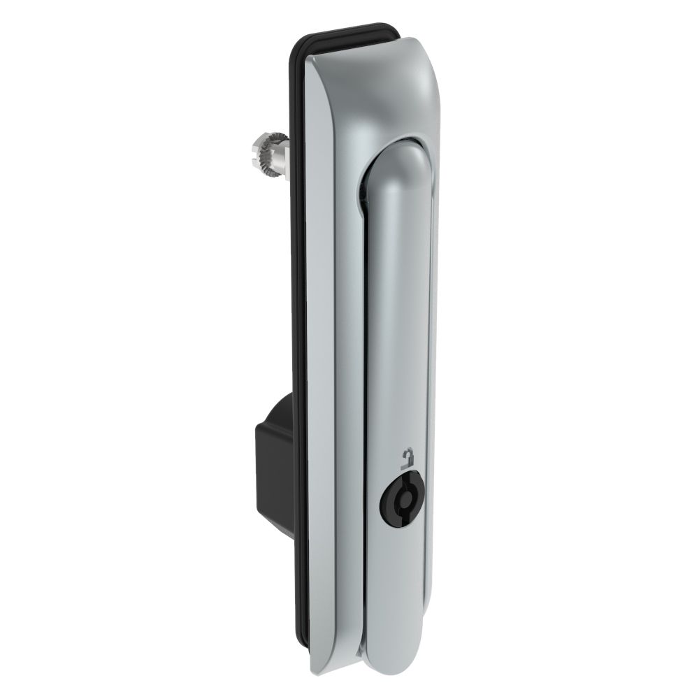 Southco Swinghandle Latch, Large Size - 150 mm (5.9 in), Without Padlock Hasp, Use with Linear Actuator, 5 mm Double Bit, Sealed, Zinc Alloy, Satin Chrome Plated