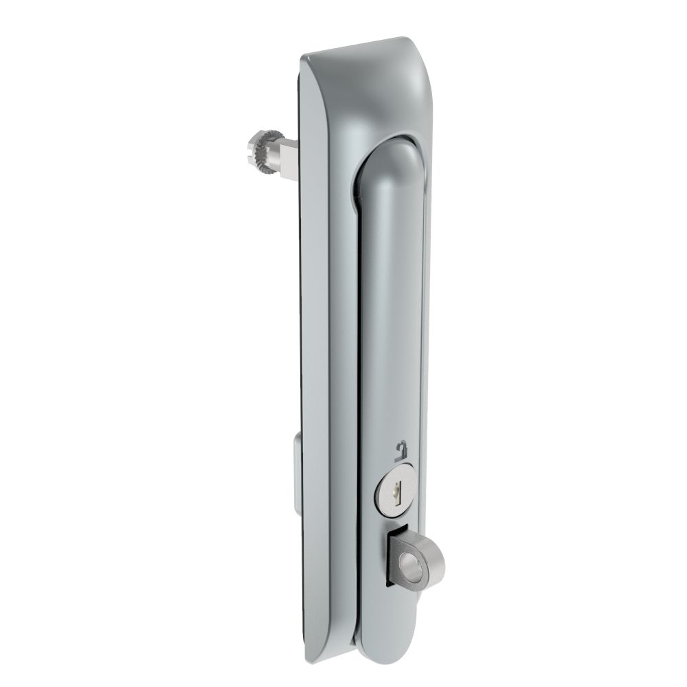Southco Swinghandle Latch, Large Size - 150 mm (5.9 in), With Padlock Hasp, Use with Linear Actuator or as Single Point Latch, CH 333 Key, Non-Sealed, Zinc Alloy, Satin Chrome Plated