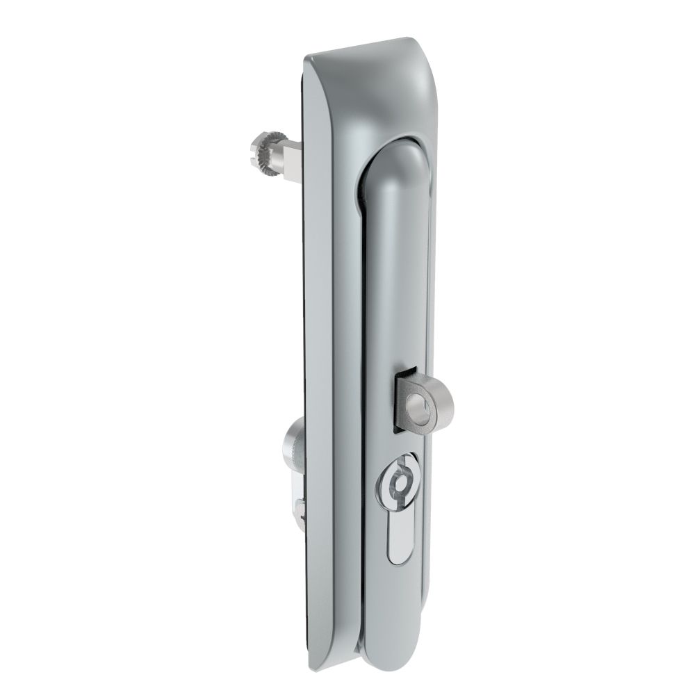 Southco Swinghandle Latch, Large Size - 150 mm (5.9 in), With Padlock Hasp, Use with Linear Actuator or as Single Point Latch, 5 mm Double Bit DIN, Non-Sealed, Zinc Alloy, Satin Chrome Plated
