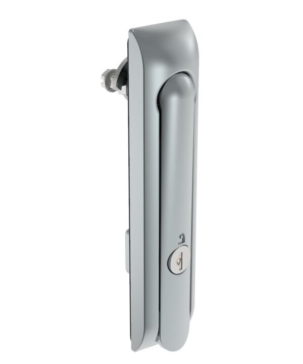 Southco Swinghandle Latch, Large Size - 150 mm (5.9 in), Without Padlock Hasp, Use with Linear Actuator, CH 751 Key (2 Keys Included), Non-Sealed, Zinc Alloy, Satin Chrome Plated