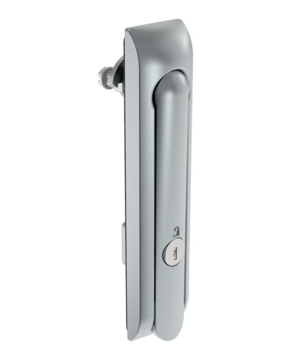 Southco Swinghandle Latch, Large Size - 150 mm (5.9 in), Without Padlock Hasp, Use with Linear Actuator, CH 300 Key, Non-Sealed, Zinc Alloy, Satin Chrome Plated
