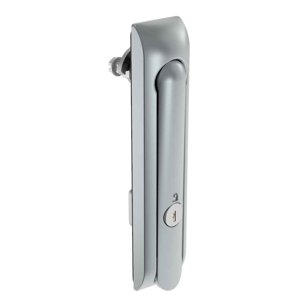 Southco Swinghandle Latch, Large Size - 150 mm (5.9 in), Without Padlock Hasp, Use with Linear Actuator, CH 300 Key, Non-Sealed, Zinc Alloy, Satin Chrome Plated