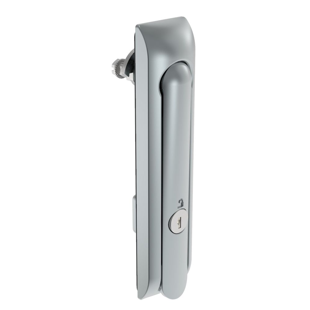 Southco Swinghandle Latch, Large Size - 150 mm (5.9 in), Without Padlock Hasp, Use with Linear Actuator, CH 333 Key, Non-Sealed, Zinc Alloy, Satin Chrome Plated