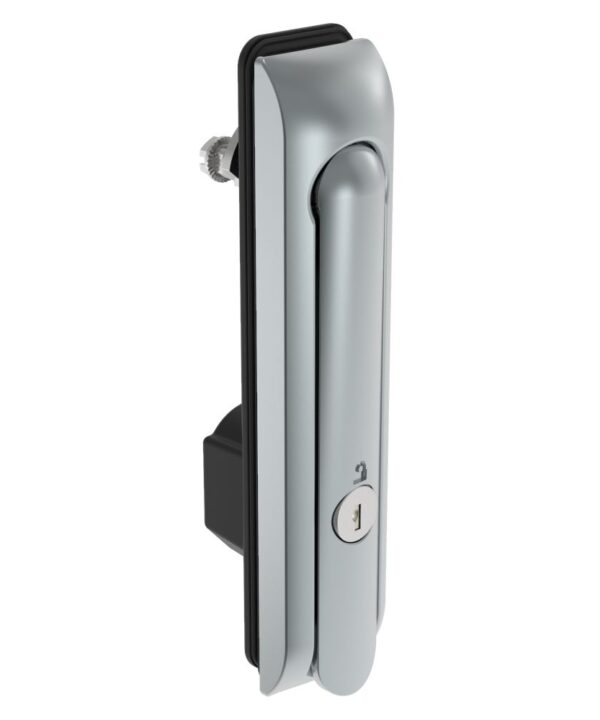 Southco Swinghandle Latch, Large Size - 150 mm (5.9 in), Without Padlock Hasp, Use with Linear Actuator, CH 333 Key, Sealed, Zinc Alloy, Satin Chrome Plated