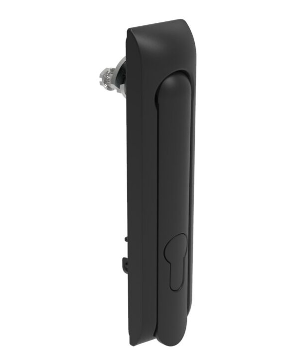 Southco Swinghandle Latch, Large Size - 150 mm (5.9 in), Without Padlock Hasp, Use with Linear Actuator, Non-Locking with detent, Non-Sealed, Zinc Alloy, Powder Coated, Black