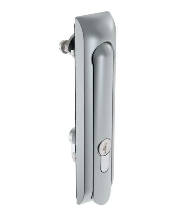 Southco Swinghandle Latch, Large Size - 150 mm (5.9 in), Without Padlock Hasp, Use with Linear Actuator, CH 333 Key DIN, Non-Sealed, Zinc Alloy, Satin Chrome Plated