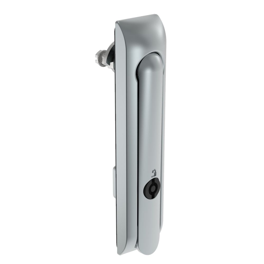 Southco Swinghandle Latch, Large Size - 150 mm (5.9 in), Without Padlock Hasp, Use with Linear Actuator, 5 mm Double Bit, Non-Sealed, Zinc Alloy, Satin Chrome Plated
