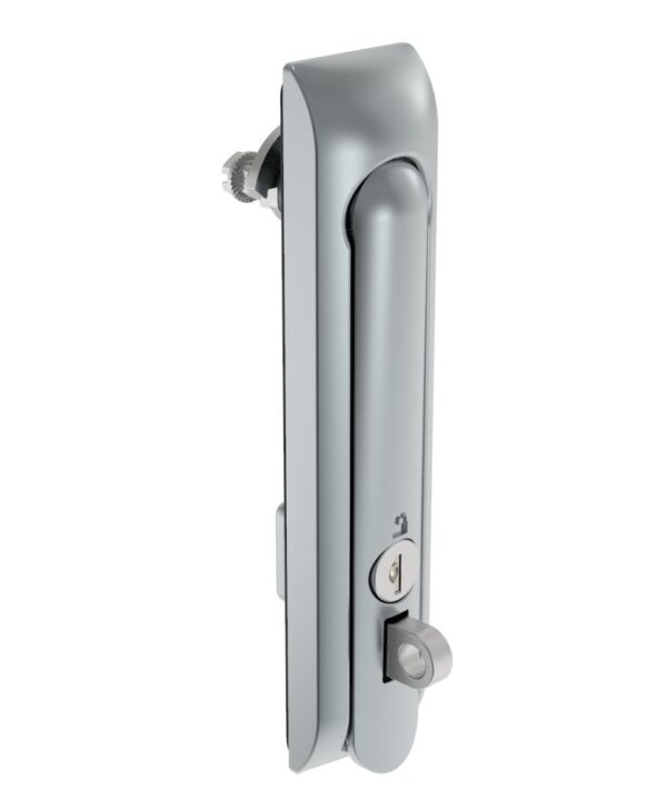 Southco Swinghandle Latch, Large Size - 150 mm (5.9 in), With Padlock Hasp, Use with Linear Actuator or as Single Point Latch, CH 751 Key (2 Keys Included), Non-Sealed, Zinc Alloy, Satin Chrome Plated