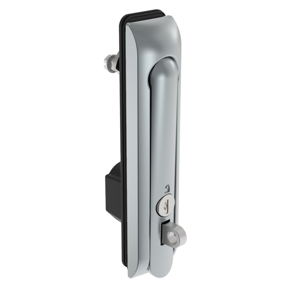 Southco Swinghandle Latch, Large Size - 150 mm (5.9 in), With Padlock Hasp, Use with Linear Actuator or as Single Point Latch, CH 751 Key (2 Keys Included), Sealed, Zinc Alloy, Satin Chrome Plated