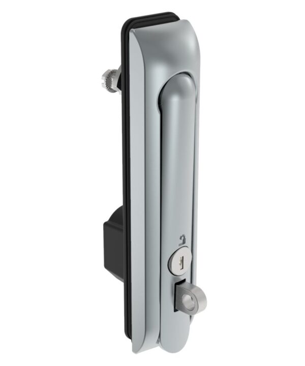 Southco Swinghandle Latch, Large Size - 150 mm (5.9 in), With Padlock Hasp, Use with Linear Actuator or as Single Point Latch, CH 300 Key, Sealed, Zinc Alloy, Satin Chrome Plated