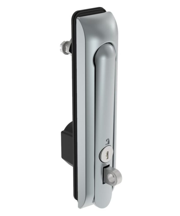 Southco Swinghandle Latch, Large Size - 150 mm (5.9 in), With Padlock Hasp, Use with Linear Actuator or as Single Point Latch, CH 333 Key, Sealed, Zinc Alloy, Satin Chrome Plated