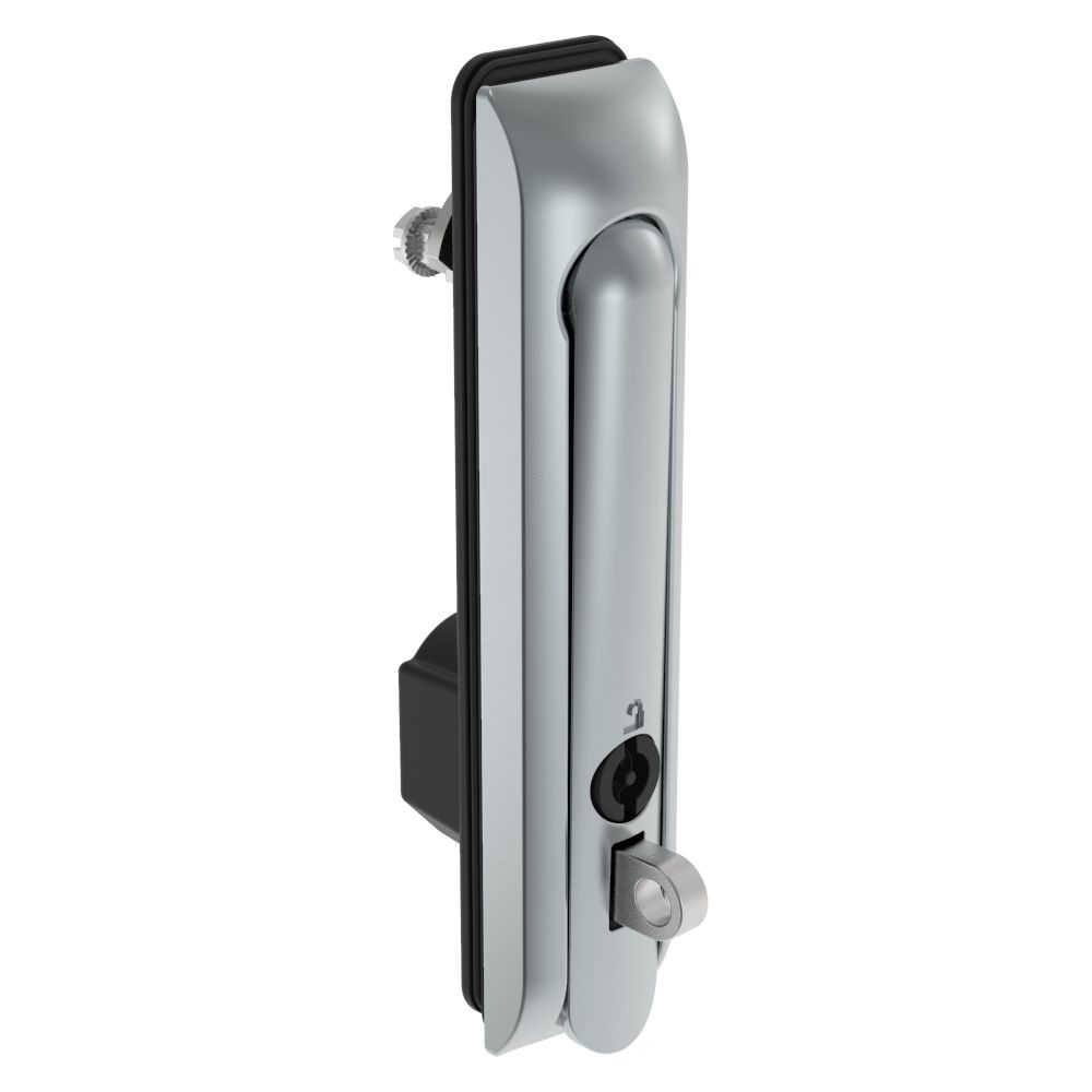 Southco Swinghandle Latch, Large Size - 150 mm (5.9 in), With Padlock Hasp, Use with Linear Actuator or as Single Point Latch, 3 mm Double Bit, Sealed, Zinc Alloy, Satin Chrome Plated