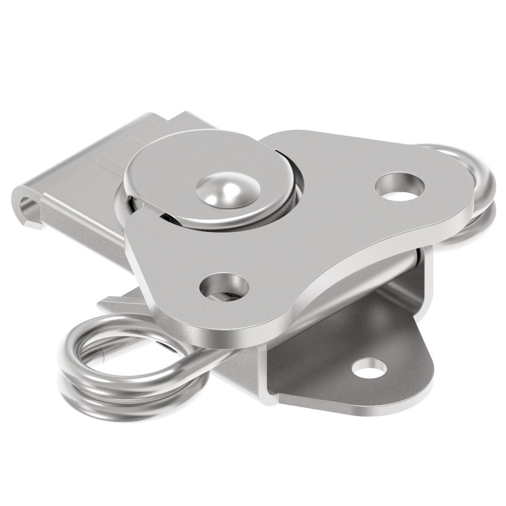 Southco Link Lock Draw Latch, Small Size, Spring Loaded, Stainless Steel, Natural