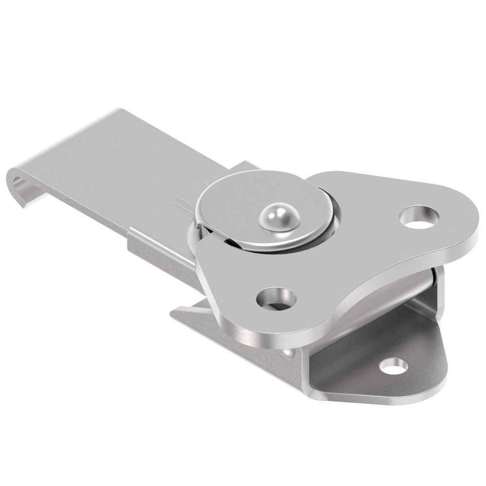 Southco Link Lock Draw Latch, Small Size, Riveted, Stainless Steel, Natural