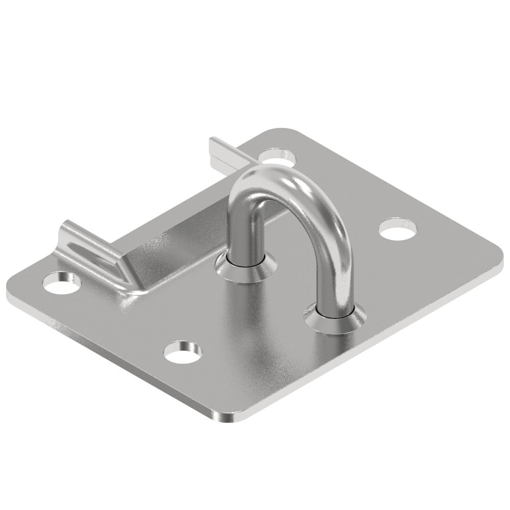 Southco Link Lock Draw Latch, Large Size, Keeper, Steel, Bright
