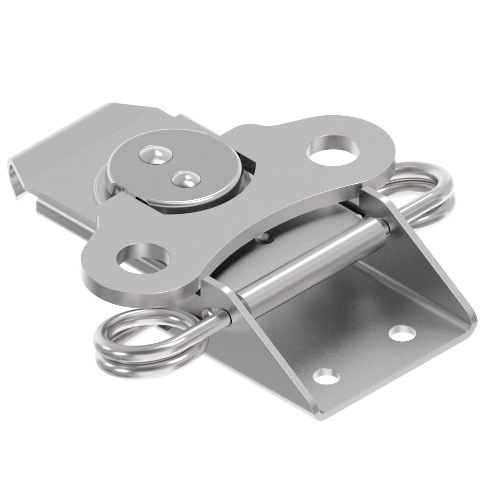 Southco Link Lock Draw Latch, Large Size, Spring Loaded, Stainless Steel, Natural
