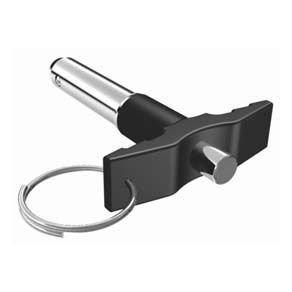 Southco LOCKWELL® Pin, Single Acting, T-Handle, 22.186 mm Shank Dia., 25.4 mm Grip, Stainless Steel, Passivated