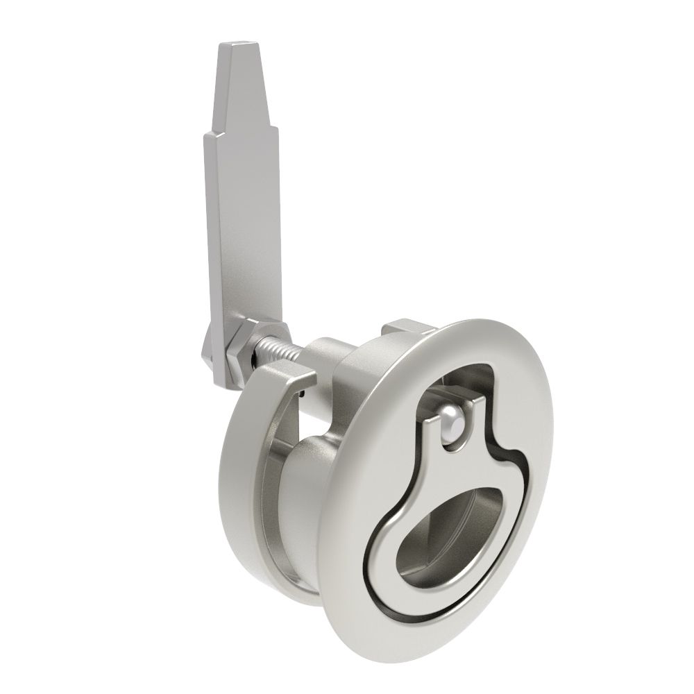 Southco Compression Latch, Large Size, No Restriction, 12 - 22.5mm (.475 - . 885 in) Door thickness, 47 - 61mm (1.85 - 2.40 in) Grip, 316 Stainless Steel, Electropolished