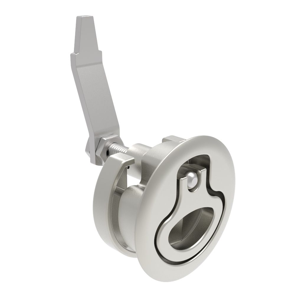 Southco Compression Latch, Large Size, No Restriction, 12 - 22.5mm (.475 - . 885 in) Door thickness, 34 - 48mm or 60 -75mm (1.34 - 1.89 in or 2.36 - 2.95 in) Grip, 316 Stainless Steel, Electropolished