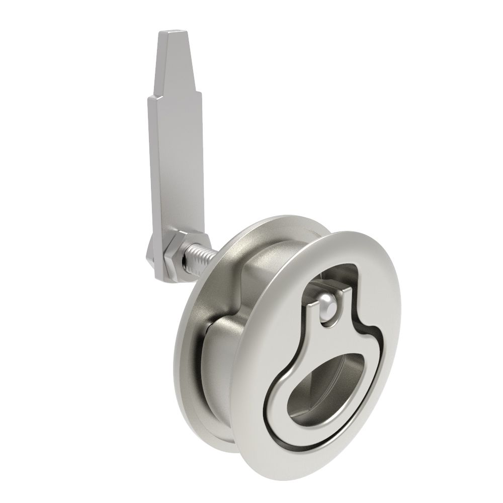 Southco Compression Latch, Large Size, No Restriction, 18.5 - 29mm (.073 - 1.14 in) Door thickness, 47 - 61mm (1.85 - 2.40 in) Grip, 316 Stainless Steel, Electropolished