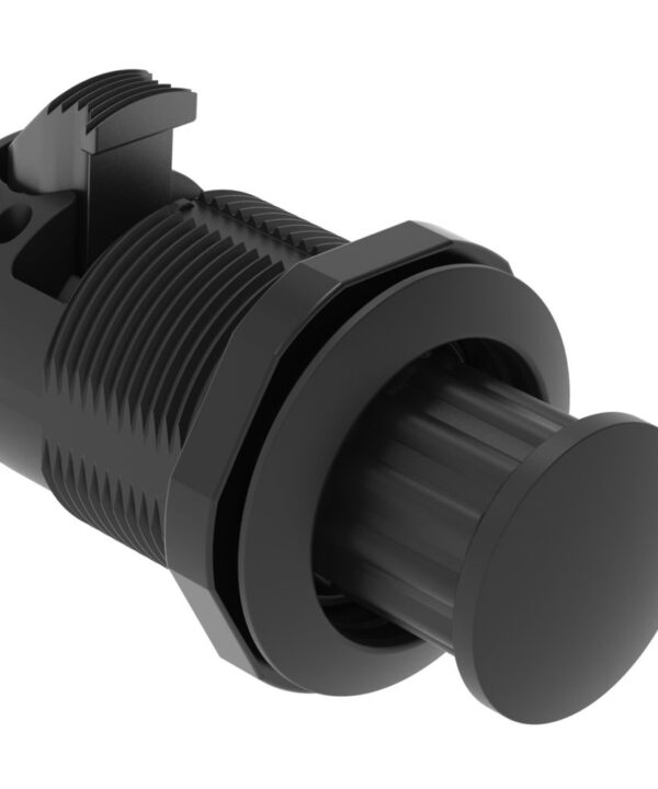 Southco Push-to-Close Latch, No Restriction, Plastic, Natural, Black
