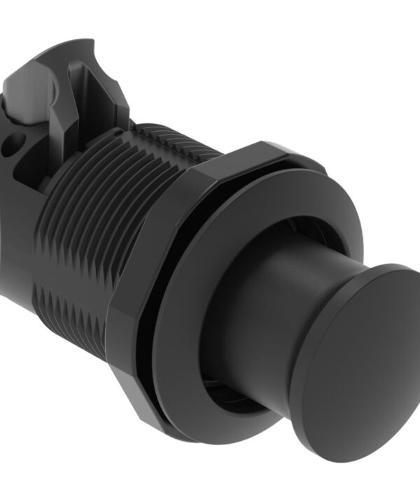 Southco Push-to-Close Latch, No Restriction, Plastic, Natural, Black.