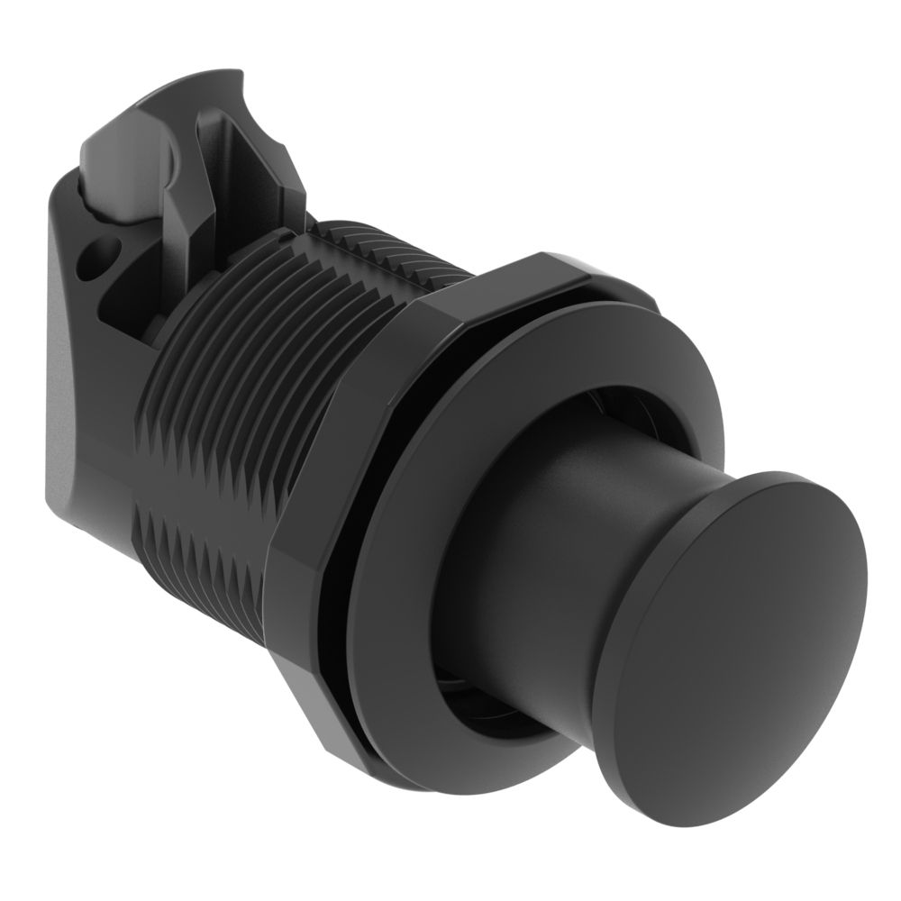 Southco Push-to-Close Latch, No Restriction, Plastic, Natural, Black.