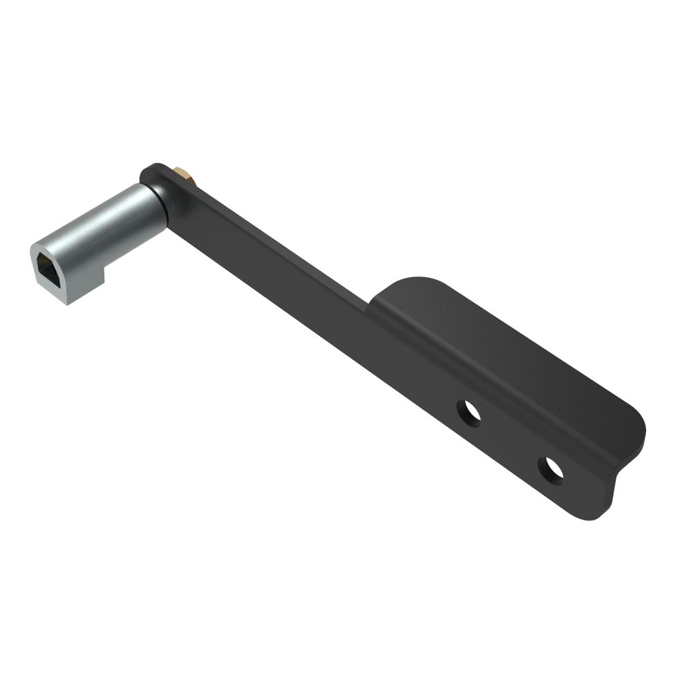 Southco Multi-Point Compression Latch Actuator, Door Edge Style, Handle Actuated (Type A), Zinc alloy, Black