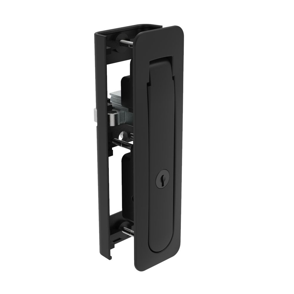 Southco Multi-Point Compression Latch Actuator, Key Locking, Southco CH751 Key lock, NEMA 4 / IP66 Sealed, 24 - 25.5mm (.94 - 1.00 in) Door thickness, Zinc alloy, Powder Coated, Black