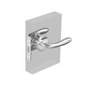 Southco McCoy Entry Door Latch, Portofino Handle with Privacy Knob, Left Hand In, 28 - 37mm (1.13 - 1.50 in) Door Thickness, Chrome
