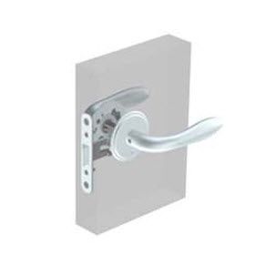 Southco McCoy Entry Door Latch, Portofino Handle with Privacy Knob, Right Hand Out, 22 - 30mm (.88 - 1.19 in) Door Thickness, Satin Chrome