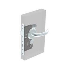 Southco McCoy Star Entry Door Latch, Portifino Handle, Star Key Lock, Right Hand In, 22 - 30mm (.88 - 1.19 in) Door Thickness, Satin Chrome
